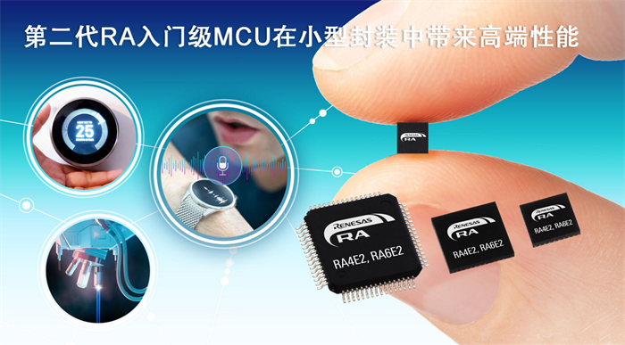 瑞萨电子推出两个全新入门级产品群以扩展RA MCU产品家族, 打造性能、功能和价值的理想组合
