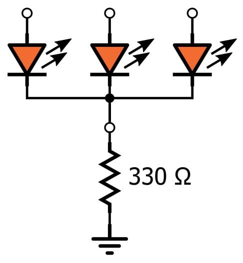 LED 阵列:一个电阻器还是多个?