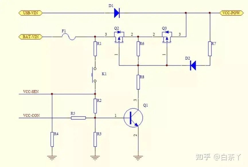 USB与电池供电切换电路设计